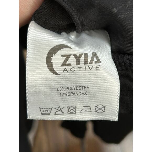 Zyia Active Women's Black Lace Racerback Bomber Activewear Sports Bra Size Small - Picture 9 of 10